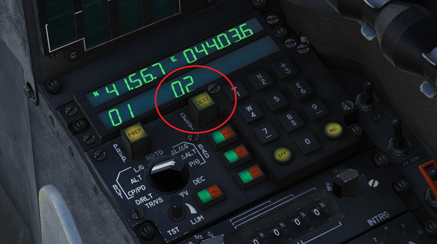 PCN “DEST” sur point de navigation n°2 (bullseye)